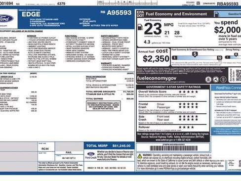 Certified 2024 Ford Edge Titanium w/ Equipment Group 301A AWD/4WD image 38