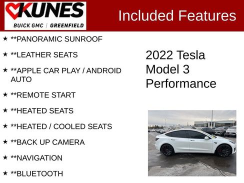 Used 2022 Tesla Model 3 Performance image 2