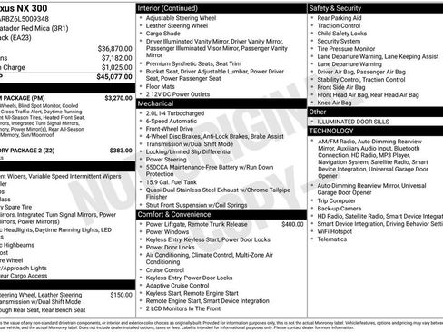 Used 2020 Lexus NX 300 FWD w/ Premium Package image 4