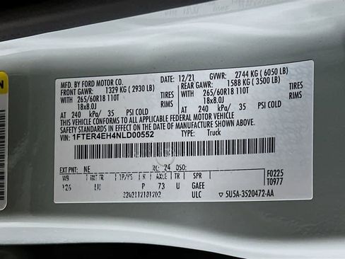 Certified 2022 Ford Ranger XLT w/ Equipment Group 301A Mid image 22