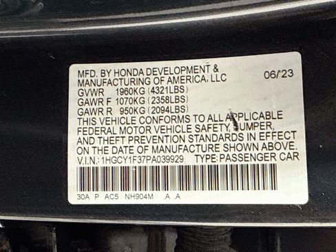 Used 2023 Honda Accord EX image 43