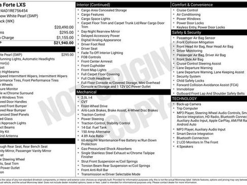 Used 2024 Kia Forte LXS FWD image 18