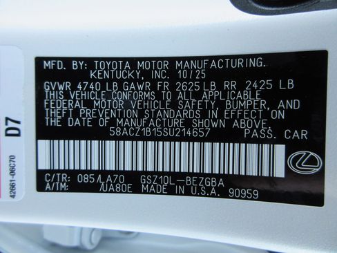 New 2025 Lexus ES 350 image 46