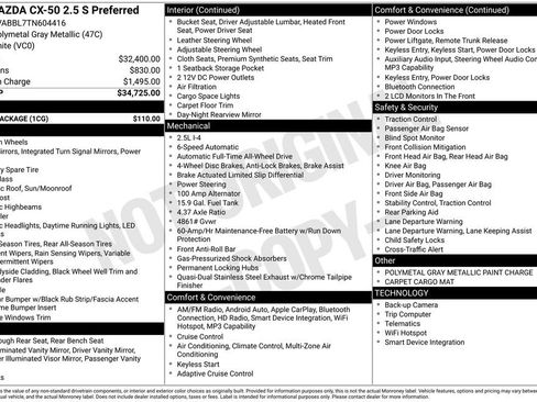 New 2026 MAZDA CX-50 AWD 2.5 S w/ Cargo Package image 5