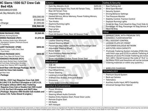 Used 2019 GMC Sierra 1500 SLT w/ SLT Premium Package image 38