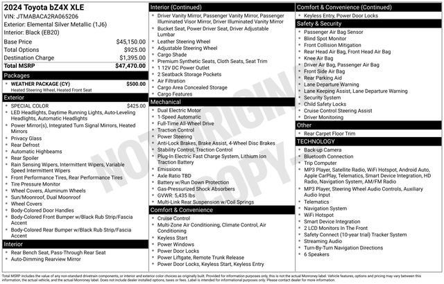 Certified 2024 Toyota bZ4X AWD w/ Weather Package image 12