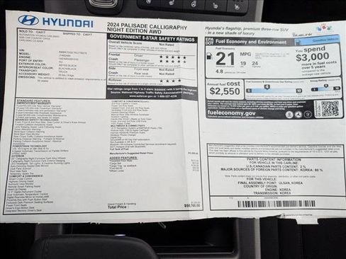 New 2024 Hyundai Palisade Calligraphy image 18