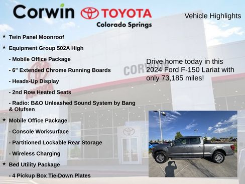 Used 2024 Ford F150 Lariat w/ Equipment Group 502A High AWD/4WD image 6