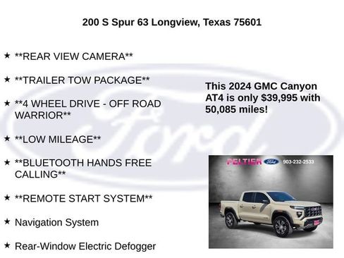 Used 2024 GMC Canyon AT4 w/ Technology Package AWD/4WD image 30