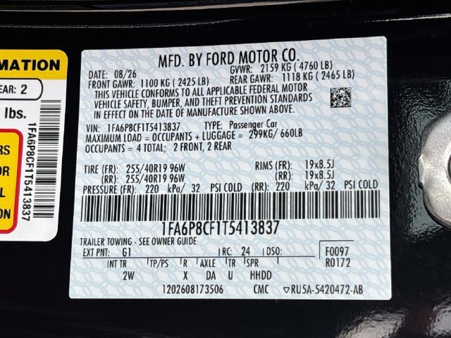 New 2026 Ford Mustang GT w/ Mustang Nite Pony Package RWD image 30