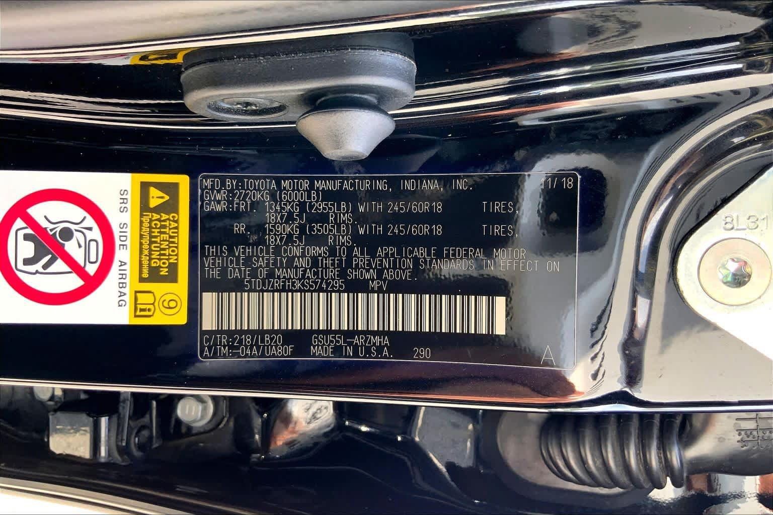 Used 2019 Toyota Highlander XLE AWD/4WD image 36
