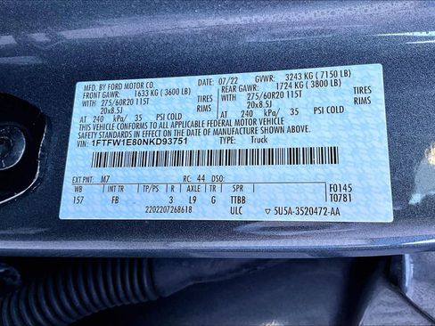 Certified 2022 Ford F150 XLT w/ Equipment Group 302A High image 33