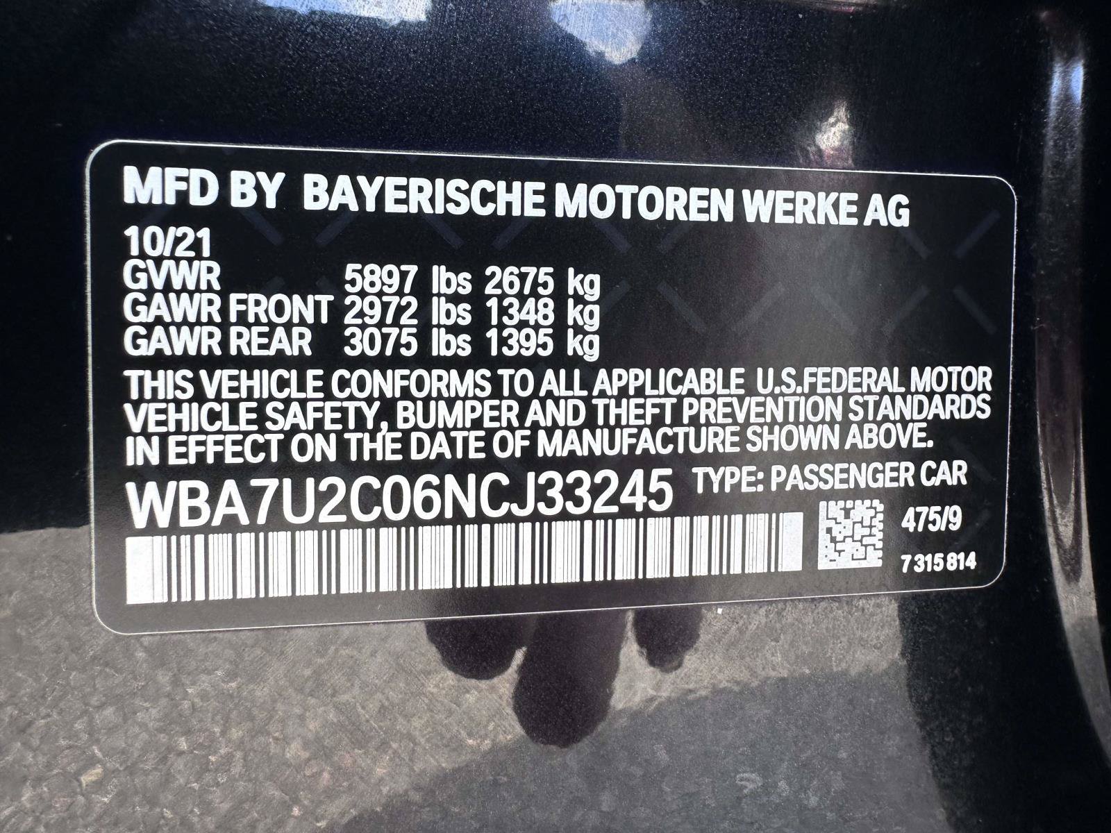 Used 2022 BMW 750i xDrive w/ M Sport Package AWD/4WD image 31