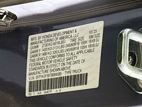 New 2026 Honda Ridgeline RTL image 26