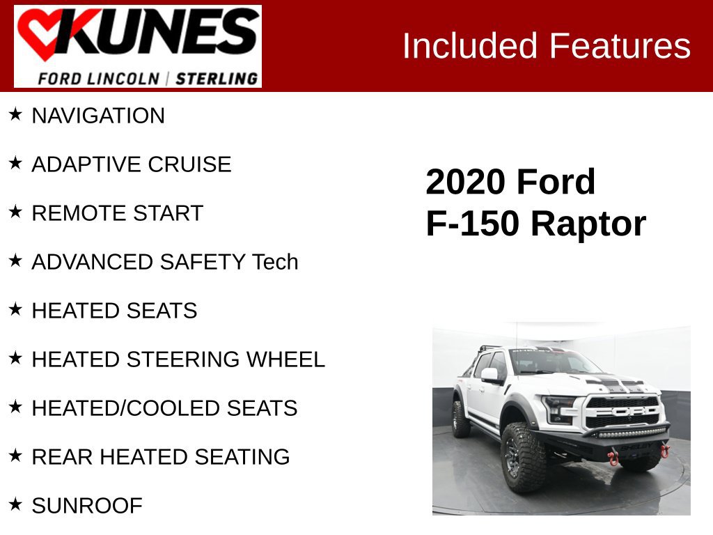 Used 2020 Ford F150 Raptor w/ Equipment Group 802A Luxury AWD/4WD image 2