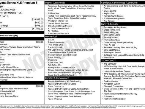 Used 2017 Toyota Sienna XLE Premium FWD image 2
