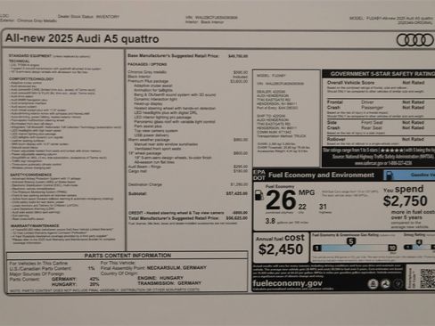 New 2025 Audi A5 2.0T Premium Plus image 31