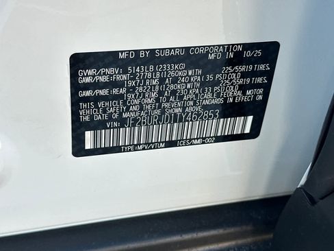 New 2026 Subaru Outback Touring XT image 35