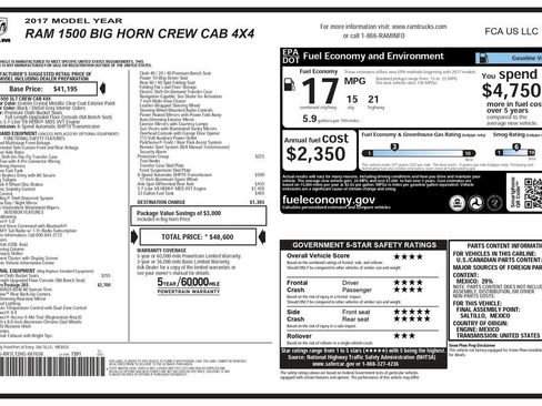 Used 2017 RAM 1500 Big Horn AWD/4WD image 3