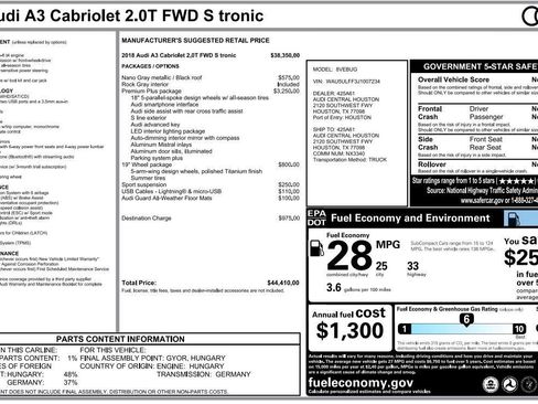 Used 2018 Audi A3 2.0T Premium Plus w/ Premium Plus Package image 7