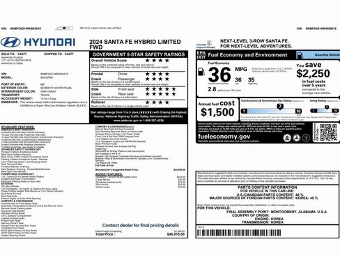 Used 2024 Hyundai Santa Fe Limited image 2