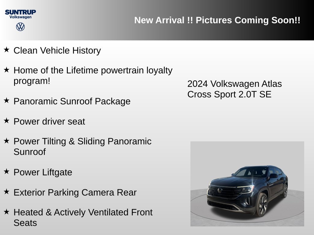 Used 2024 Volkswagen Atlas Cross Sport SE w/ Panoramic Sunroof Package FWD image 6