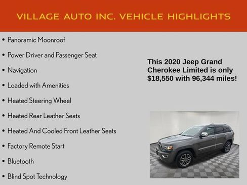 Used 2020 Jeep Grand Cherokee Limited w/ Luxury Group II AWD/4WD image 14