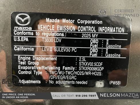 Certified 2025 MAZDA CX-30 AWD 2.5 S w/ Premium Package image 52