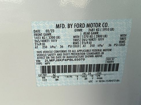 Used 2023 Lincoln Nautilus Reserve w/ Equipment Group 202A image 32