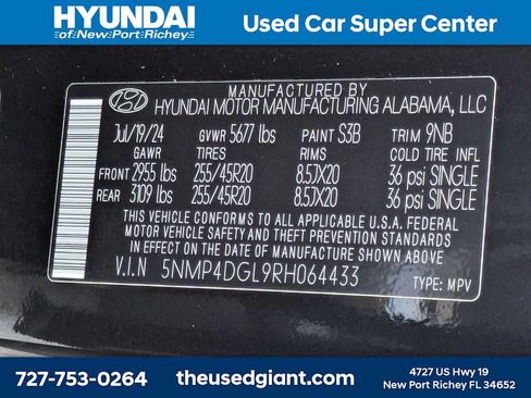 Certified 2024 Hyundai Santa Fe Limited AWD/4WD image 48