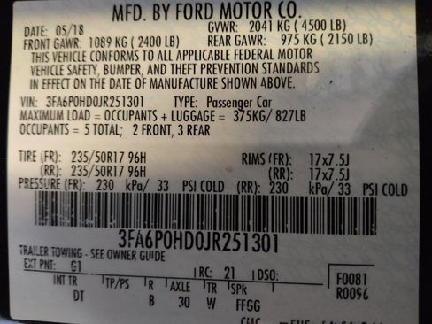 Used 2018 Ford Fusion SE w/ Fusion SE Technology Package FWD image 33