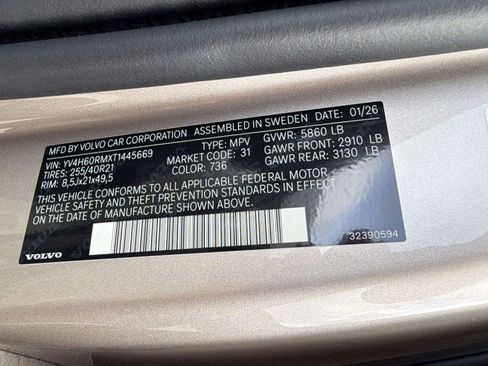 New 2026 Volvo XC60 T8 Ultra w/ Protection Package Premier AWD/4WD image 22