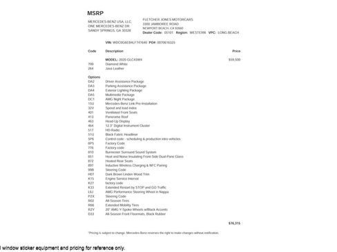 Used 2020 Mercedes-Benz GLC 43 AMG AMG GLC 43 4MATIC SUV w/ Driver Assistance Package image 2