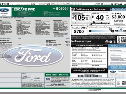 Used 2022 Ford Escape SEL w/ Technology Package FWD image 31