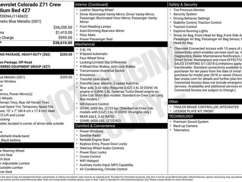 Used 2018 Chevrolet Colorado Z71 image 2