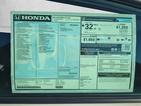 New 2025 Honda Accord SE image 21