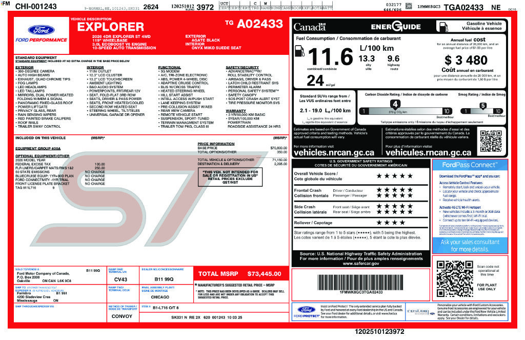 Used 2026 Ford Explorer ST AWD/4WD image 83
