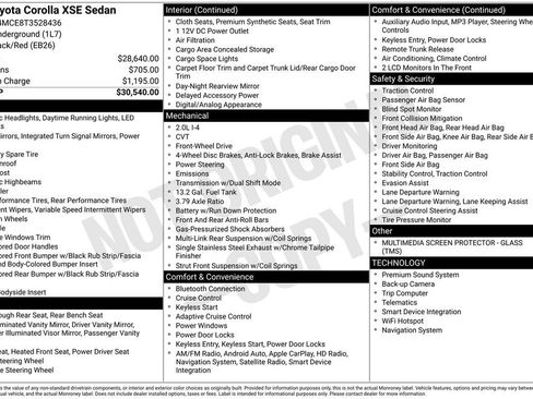 New 2026 Toyota Corolla XSE image 36