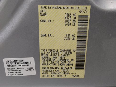 Used 2023 Nissan Altima 2.5 SV FWD image 33