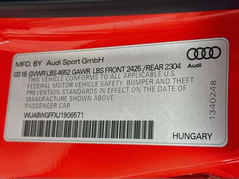 Used 2018 Audi RS 3 AWD/4WD image 33