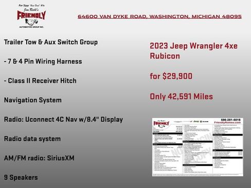 Used 2023 Jeep Wrangler Unlimited Rubicon 4xe w/ Cold Weather Group AWD/4WD image 4