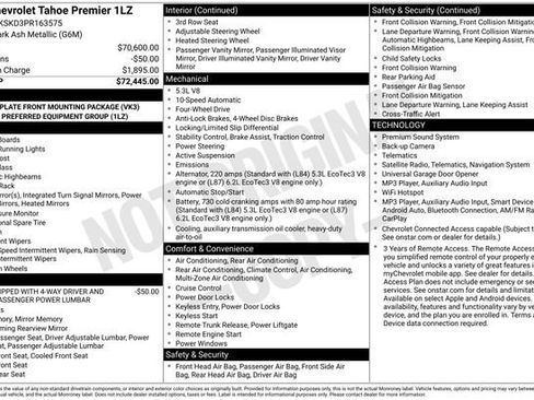 Used 2023 Chevrolet Tahoe Premier AWD/4WD image 37