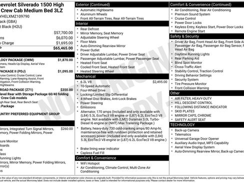 Used 2021 Chevrolet Silverado 1500 High Country w/ Technology Package image 4