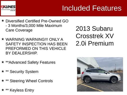 Used 2013 Subaru Crosstrek 2.0i Premium w/ Popular Pkg 2 image 2