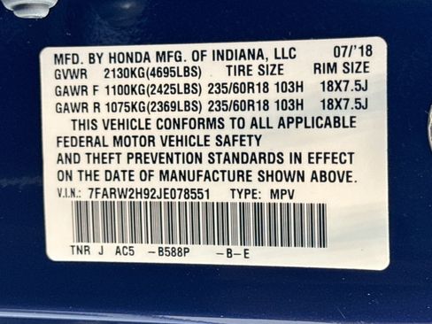 Used 2018 Honda CR-V Touring image 31