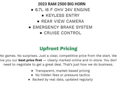 Used 2023 RAM 2500 Big Horn w/ Level 1 Equipment Group AWD/4WD image 2