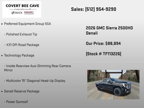 New 2026 GMC Sierra 2500 Denali w/ Denali Reserve Package AWD/4WD image 36