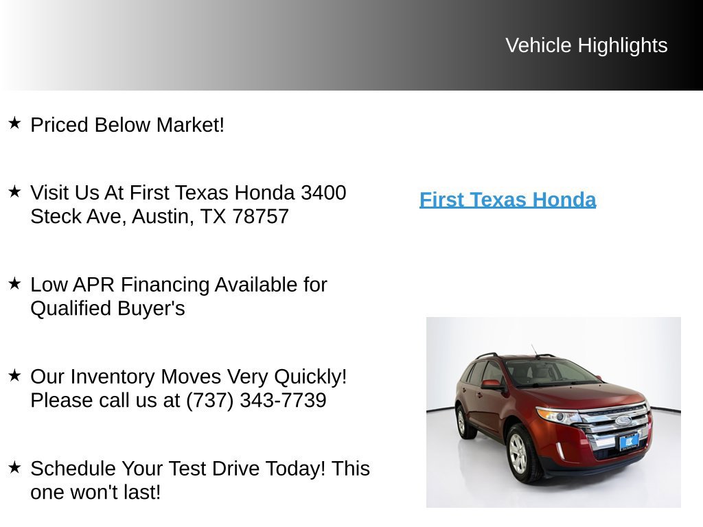Used 2014 Ford Edge SEL w/ Equipment Group 204A FWD image 10