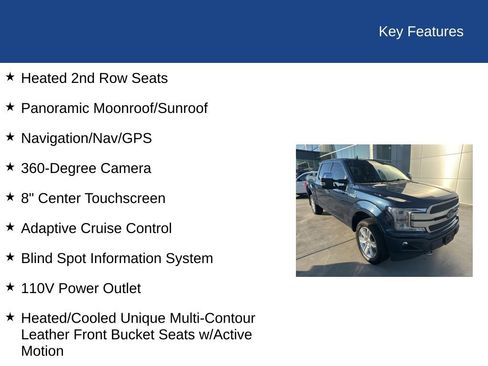 Certified 2020 Ford F150 Platinum w/ Equipment Group 701A Luxury image 22