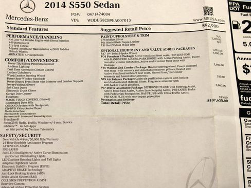 Used 2014 Mercedes-Benz S 550 4dr Sdn S 550 RWD image 95